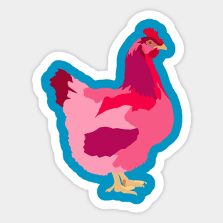 Pink Backyard Chicken Sticker